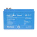 Blue Colored BluEdge 12V 100Ah 200A Front on a white background