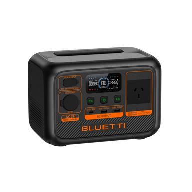 A photo showing a Bluetti AC2P 300W portable power station on a white background.