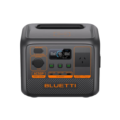 A photo showing an overview of the Bluetti AC50P 700W portable power station.
