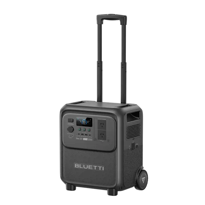 Bluetti Elite 320 Power Station Slightly Angled to the Left on a transparent background
