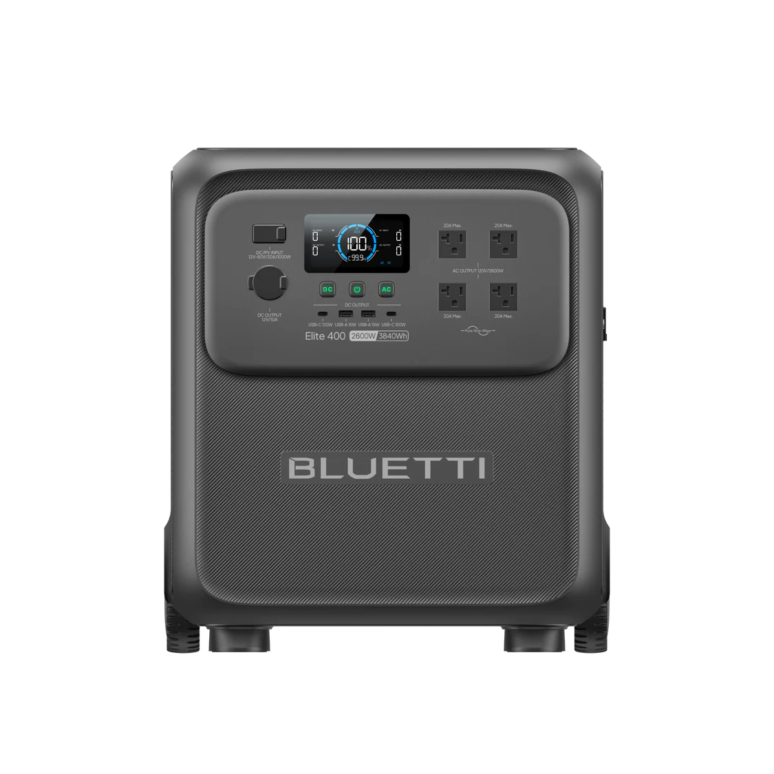 Bluetti Elite 400 Portable Power Station Front Photo on a transparent background