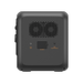 A photo of a Bluetti premium 100v2 1800w power station facing side on showing an AC input port with a white background
