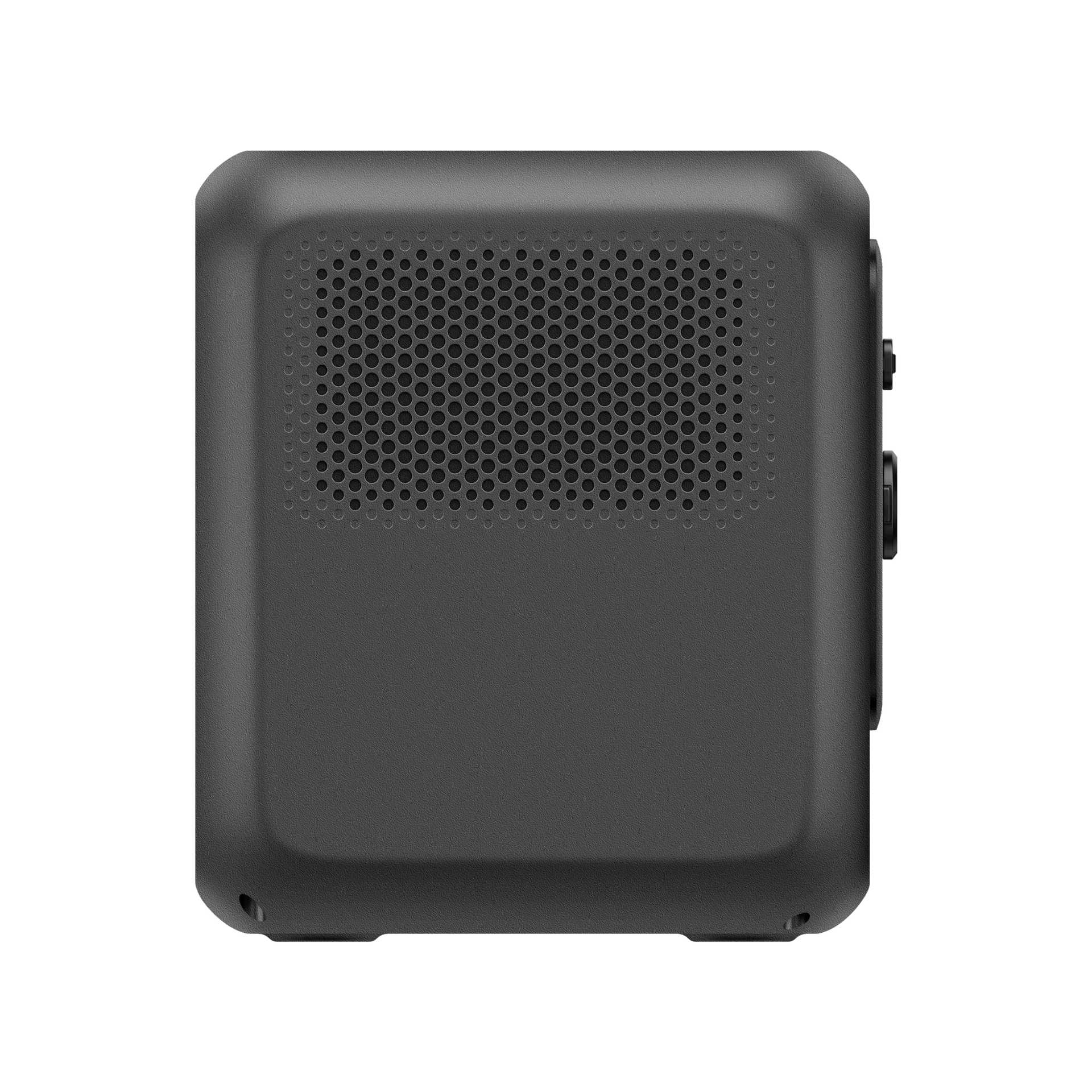 A photo of a Bluetti premium 100v2 1800w power station facing side on with a white background