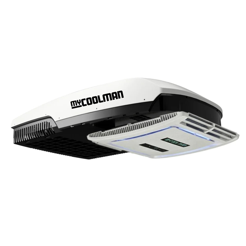 in the photo a CCA3000 MyCOOLMAN 3.5kW Caravan Air Conditioner Main Photo in white background