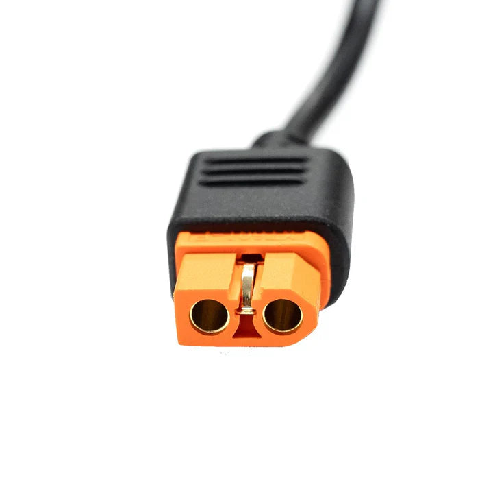 Car charging cable Ecoflow Orange ends on a white background