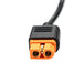 Car charging cable Ecoflow Orange ends on a white background