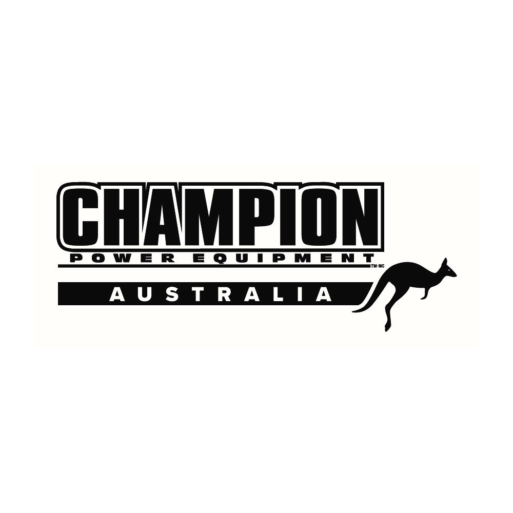 Champion 2500W Generator Black and White Logo on a white background