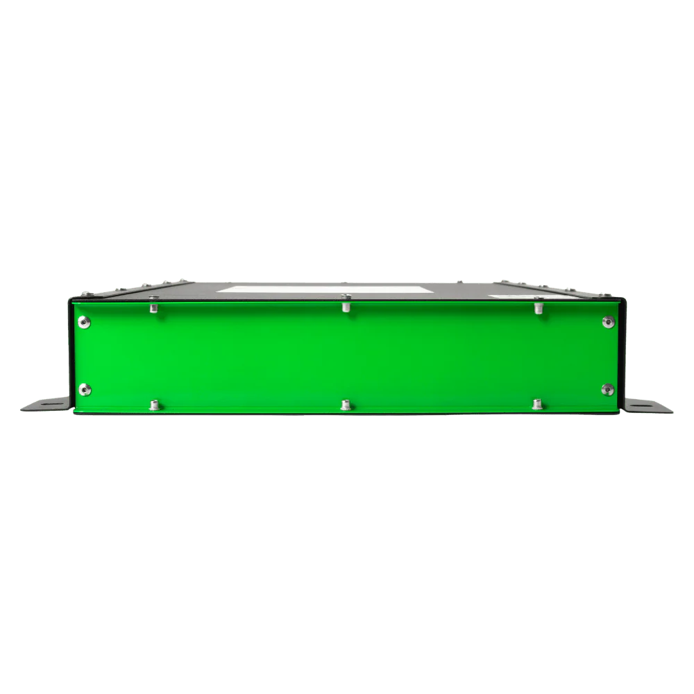 A photo showing the side of a Custom Lithium 200ah Next Gen Ultra Slim Battery