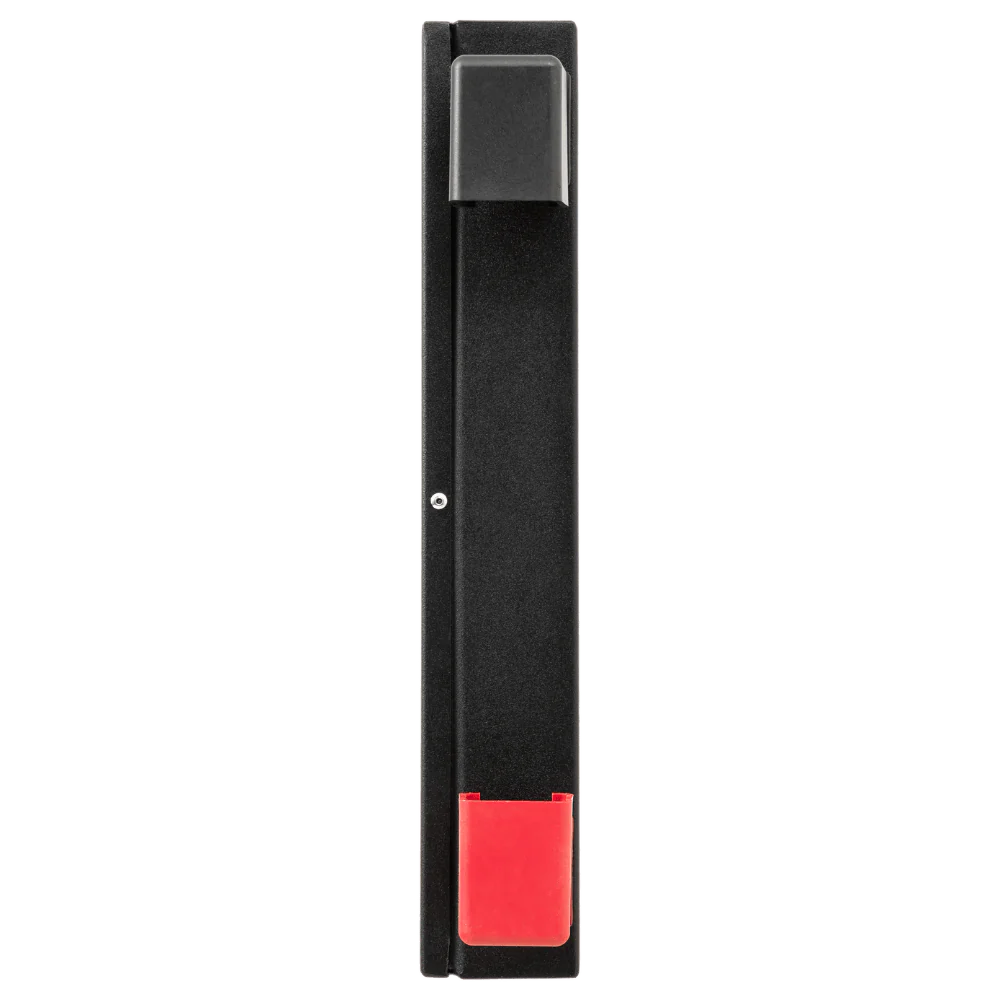 A photo of a custom lithium 200ah ultra slim lithium battery side on.