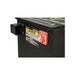 in the image a black Custom Lithium 24V 310Ah Lithium Battery side photo in white background