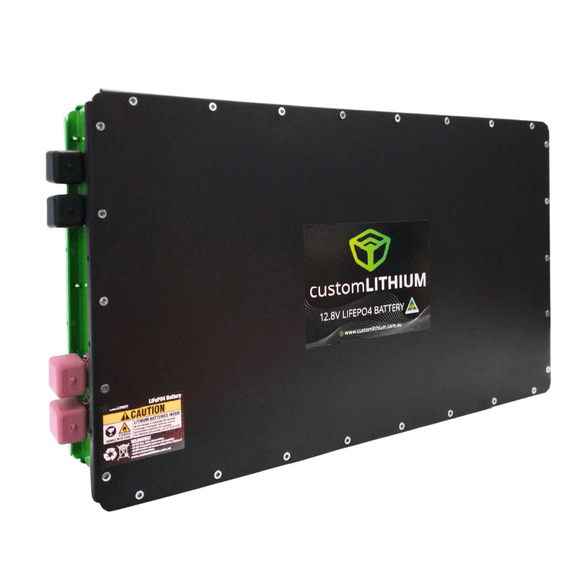 Custom Lithium 24V 620Ah Ultra Slim Lithium Battery Slightly Angled in white background
