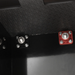 A photo showing the uncapped terminals of a custom lithium 310ah compact lithium battery.