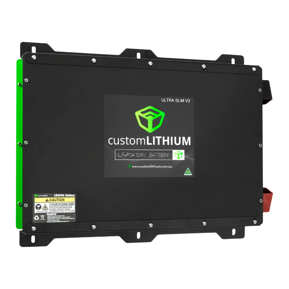 Custom Lithium 460ah nextgen ultra slim battery on a white background