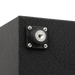 A photo of a black custom lithium 560ah 12v lithium battery showing the black terminal connection.