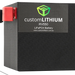 A close up photo of a black custom lithium 560ah 12v lithium battery.