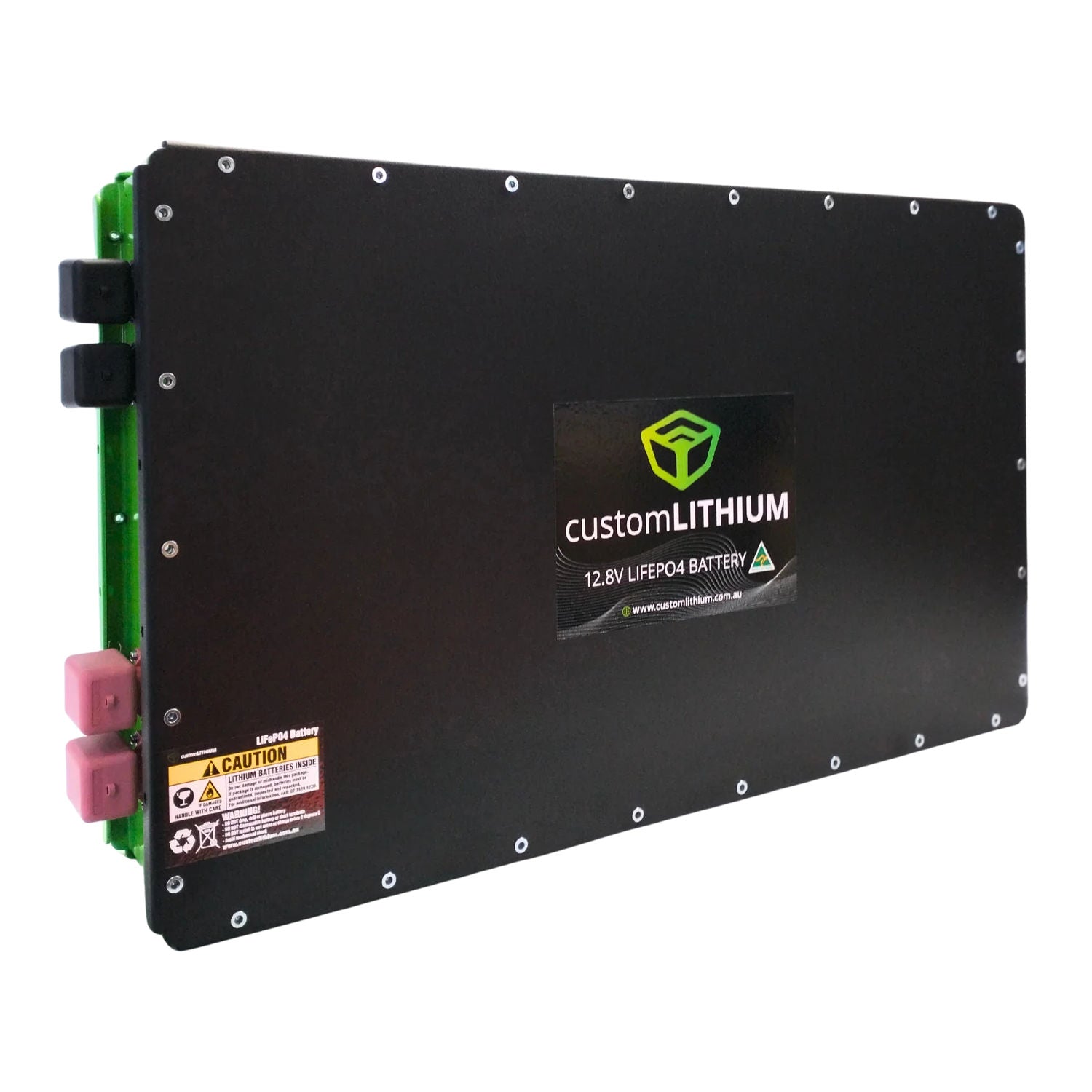 Custom Lithium 920Ah NextGen Ultra Slim Lithium Battery Slightly angled to the right in white background