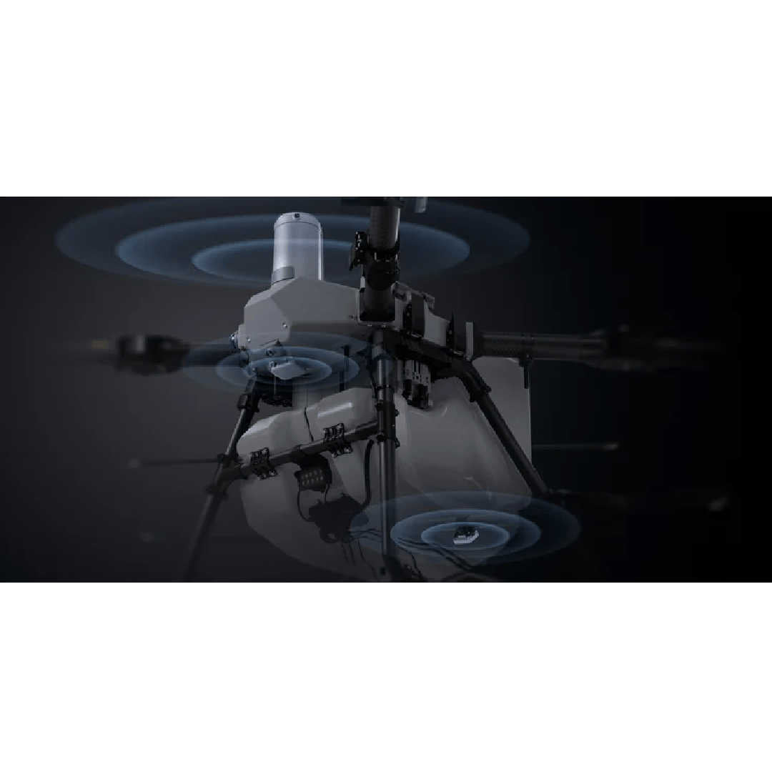 in the photo a black DJI Agras T100 Drone 