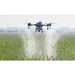 in the photo a DJI Agras T25 Agricultral Drone on the field