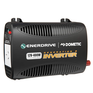 E-Power 12V 400W Sine Wave Inverter Slightly Angled to the Left on a white background