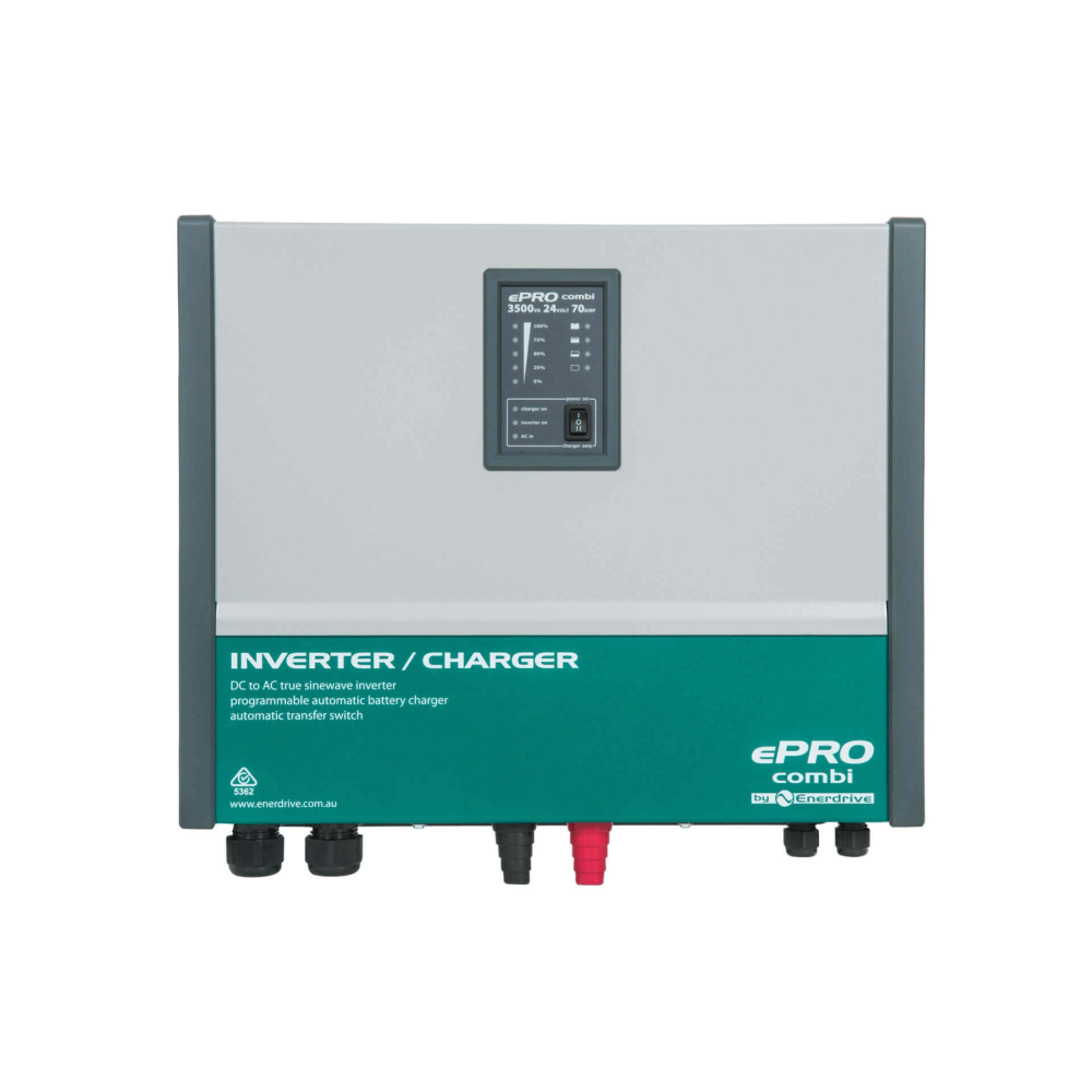 E-Pro Combi 12V 120A 2600W Inverter and Charger Front Photo on a white background