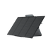 A photo of an EcoFlow 400W solar panel standing upright on a slight angle with a white background.