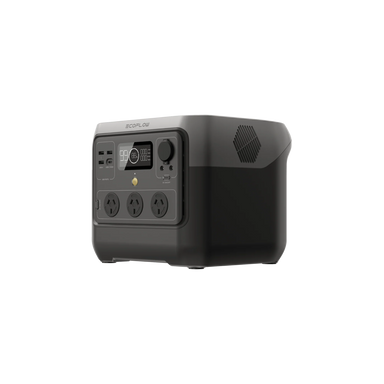 A photo of an EcoFlow River 2 Pro Portable Power Station  on a slight angle with a white background.