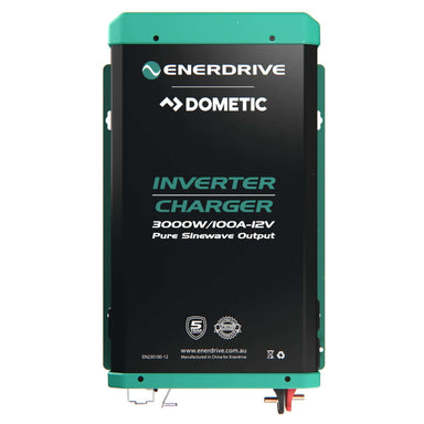 Enerdrive | Dometic12V 100A 3000W Inverter and Charger Front Photo on a white background
