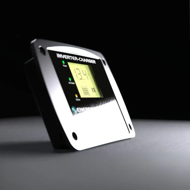 Enerdrive Dometic 12V 3000W Inverter and charger Slightly Angled to the Right Photo on a black background