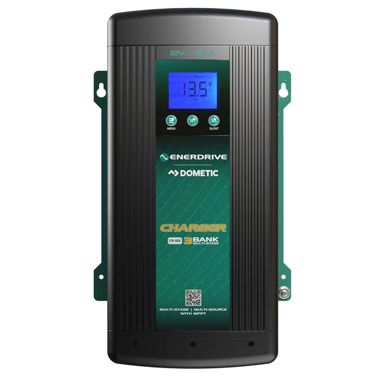 Enerdrive Dometic 12V 60A AC Battery Charger Front Photo on a white background