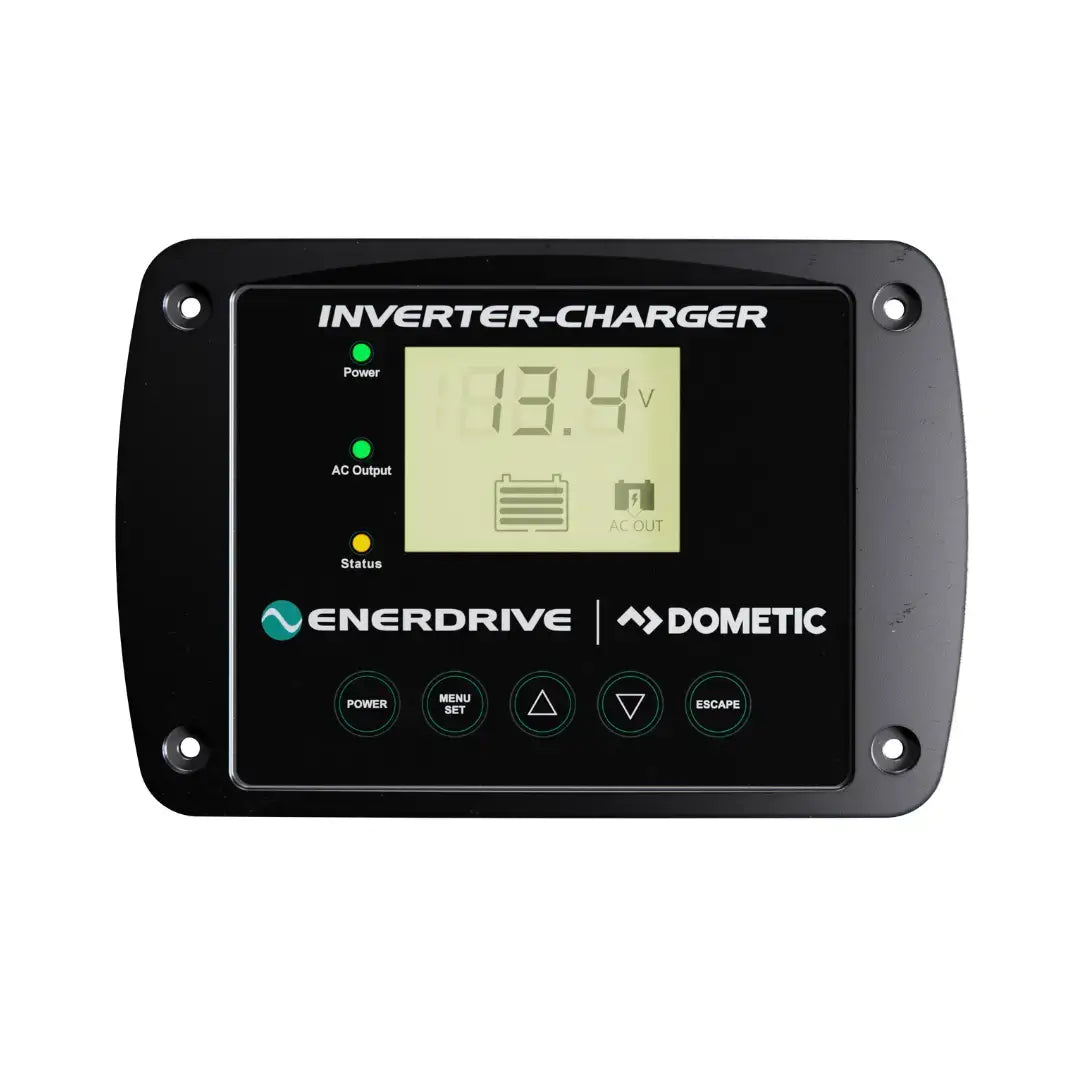 Enerdrive | Dometic 12V 80A 2000W Inverter and Charger Panel Photo on a white background