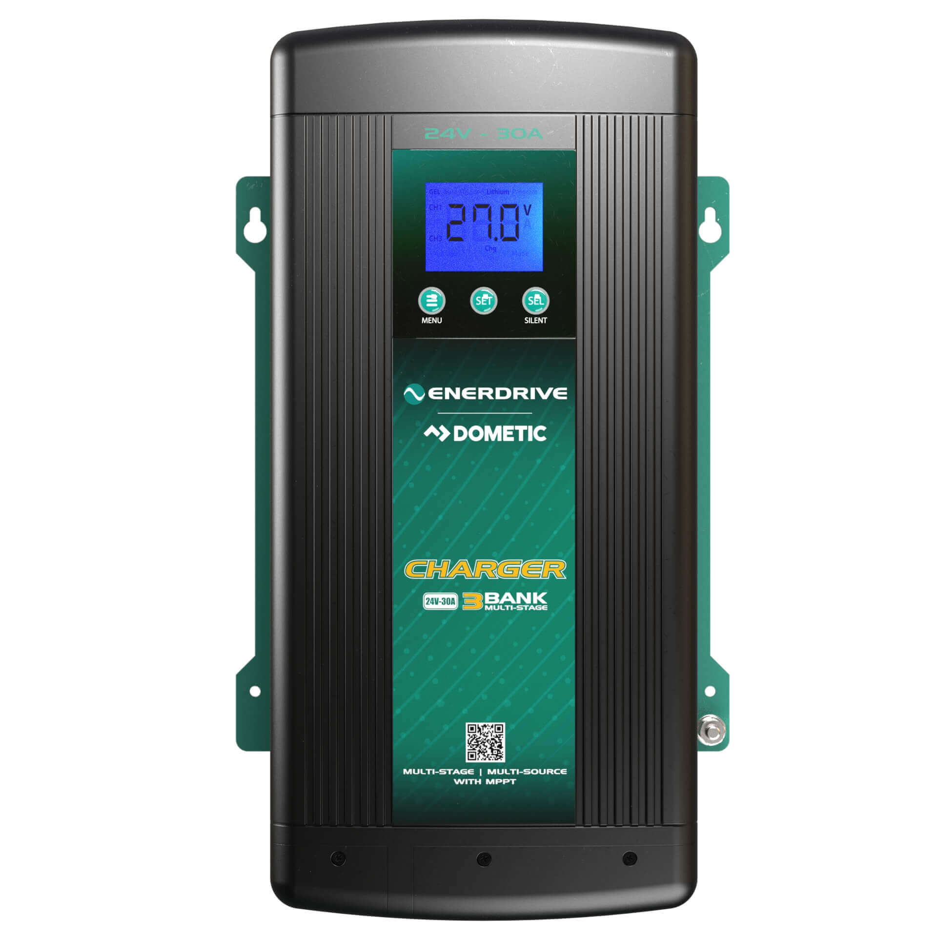 Enerdrive Dometic 24V AC Battery Charger Front Photo on a white background