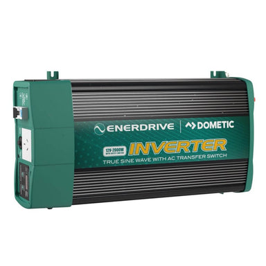 Enerdrive | Dometic E-Power 12V 2000W Pure Sine Wave Inverter With ATS Front Photo Slightly Angled to the Right on a white background