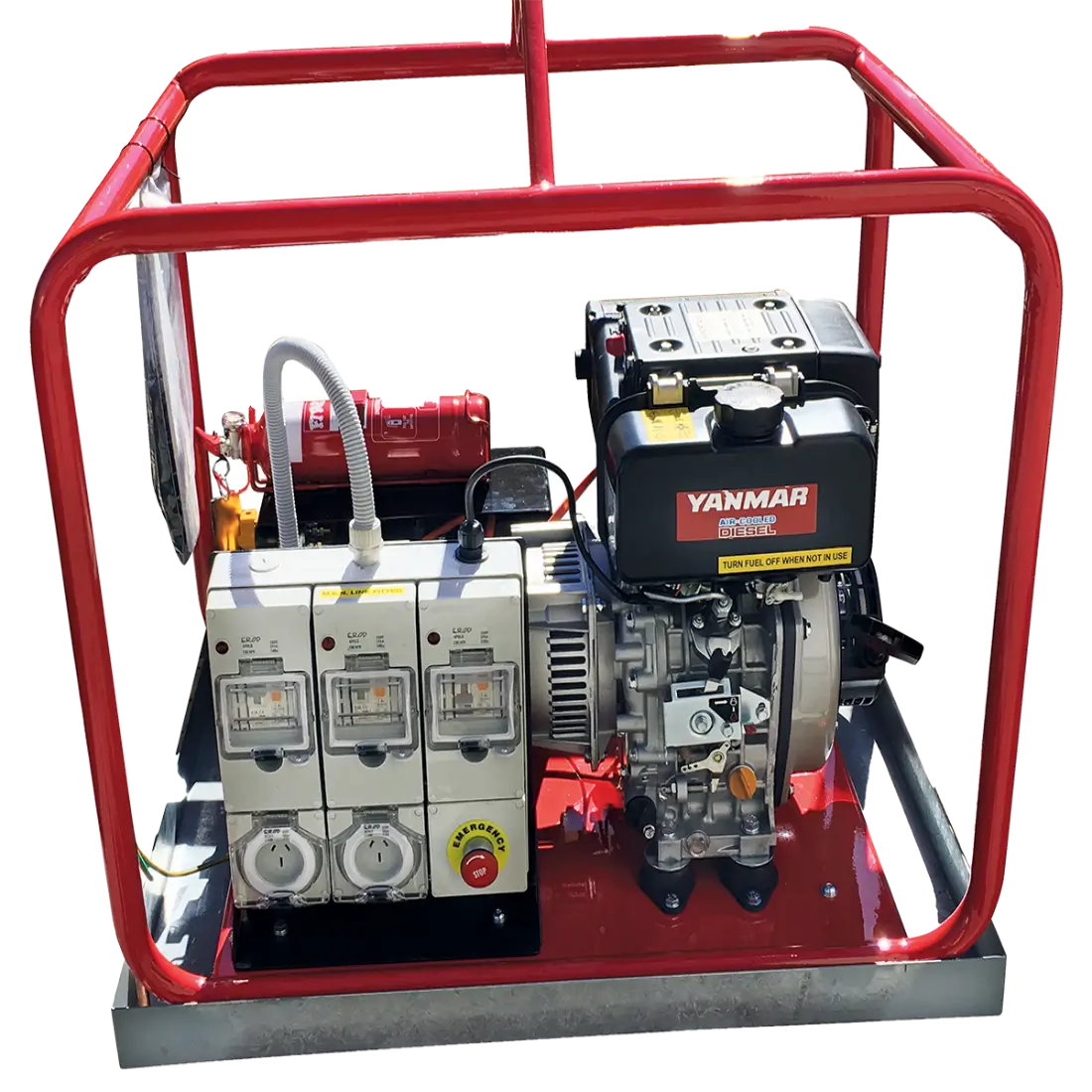 GYD3500E-MS Portable Diesel Generator side view on a transparent backgrolund