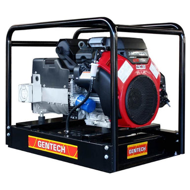 Gentech 16 kVA 3 Phase Electric Start Petrol Generator on a white background