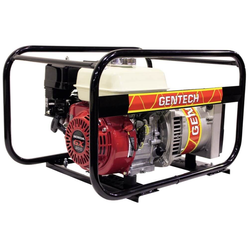 Gentech 3.4 kVA Petrol Generator on a white background