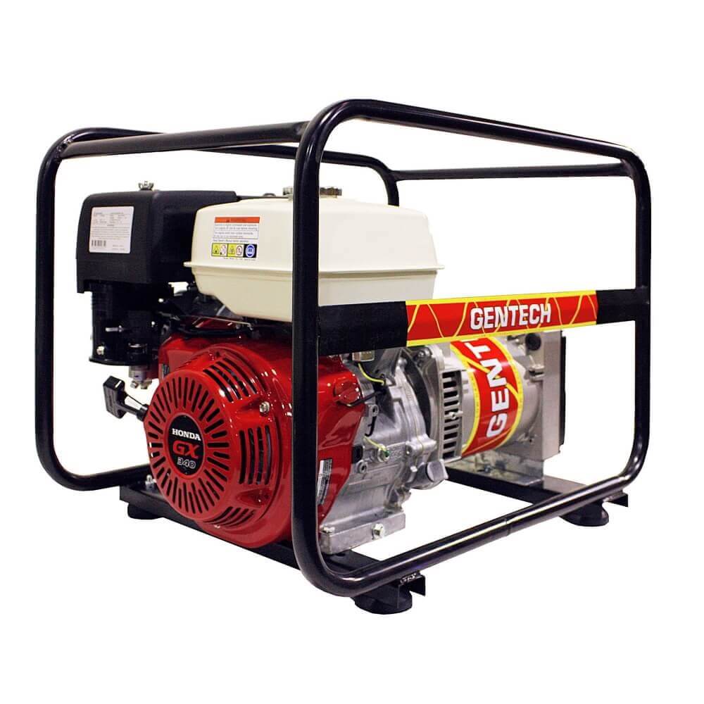 Gentech 5.9 kVA Petrol Generator on a white background