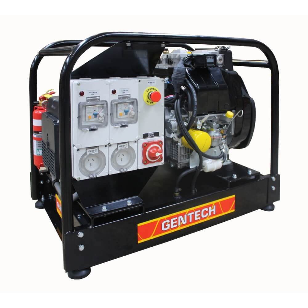 Gentech 6.8 kVA Petrol Mining Generator on a white background