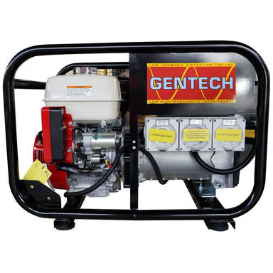 Gentech 8kVa RCD electric start generator on a white background