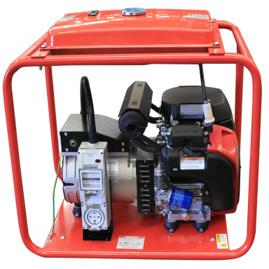 Honda 12.5kVA 3 Phase Long Range Tank Petrol Generator side view on a transparent background