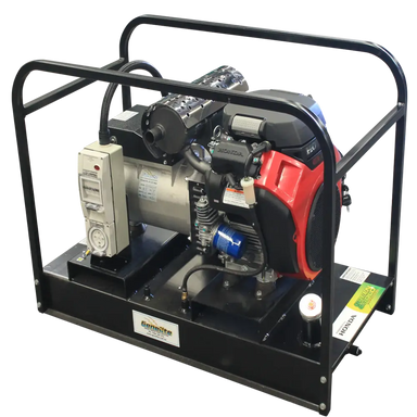 Honda 14.5kVA 3 Phase Fuel Based Tank Petrol Generator side on a transparent background