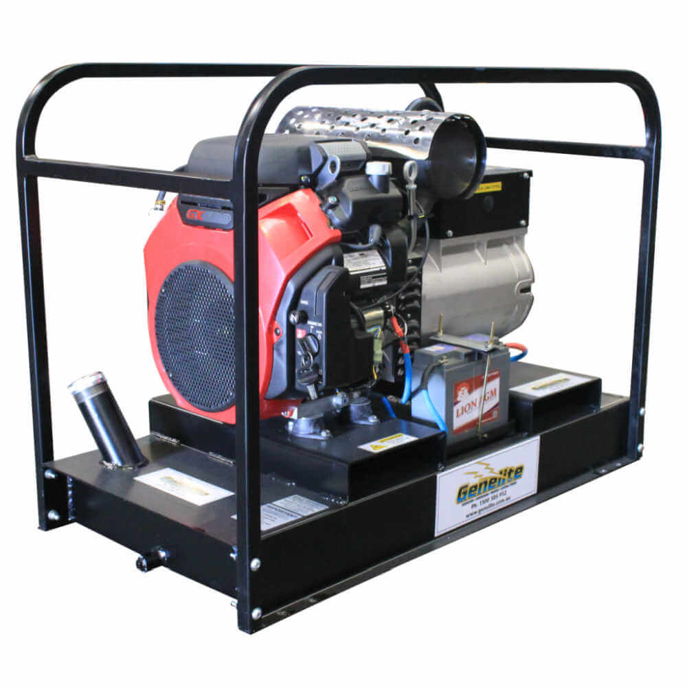 Honda 16kVA Fuel Based Tank Petrol Generator Angled Photo on a white background