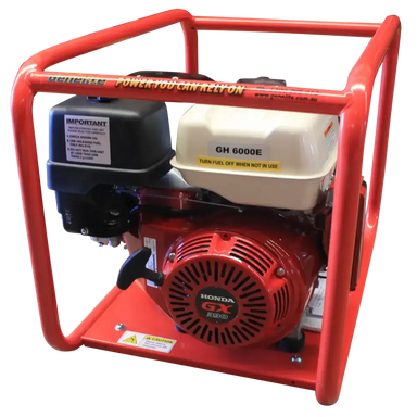Honda 7.5kVA Electric Start Generator front  on a transparent background