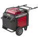 Honda 7kVA Portable Inverter Generator front and side on a white background