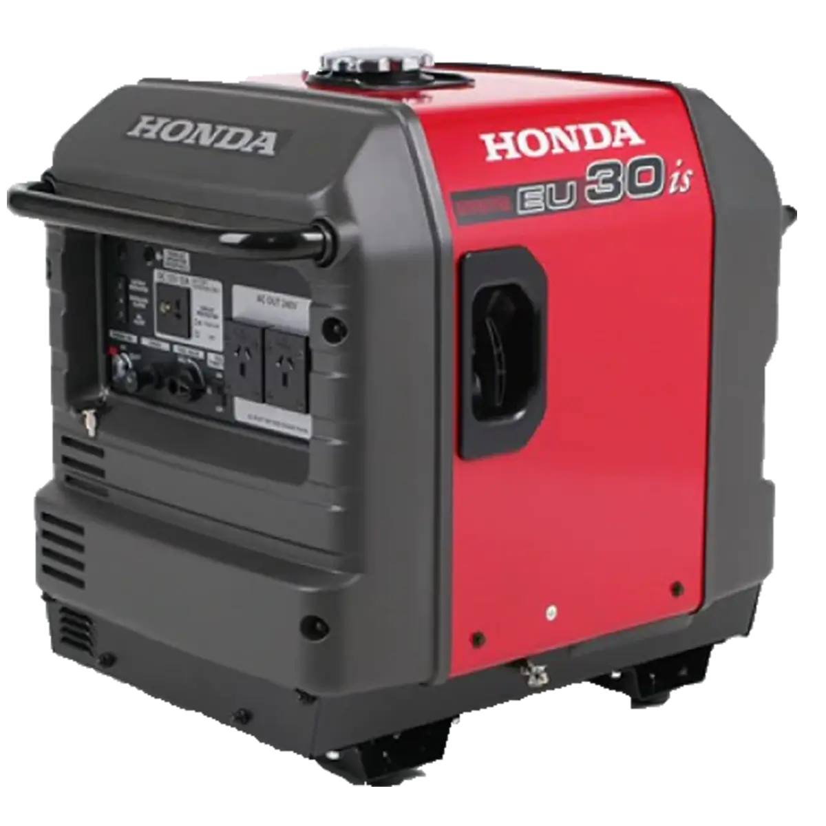 Honda EU30is Back and side on a transparent background