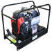 Honda GH10000-FBT-3 11kVA 3 Phase Petrol Generator slightly angled to the left on a transparent background