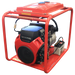 Honda GH10000-LRT-3 11kVA 3 Phase Petrol Generator slightly angled to the left on a transparent background