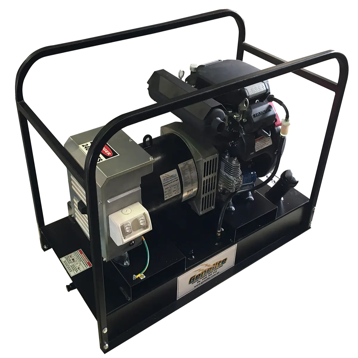 Honda GH10000E-FBT Generator back, side and top on a transparent background