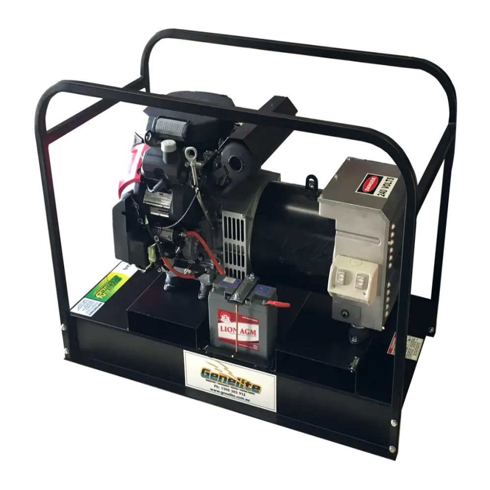Honda GH14000E-FBT Generator side and top left side on a transparent background