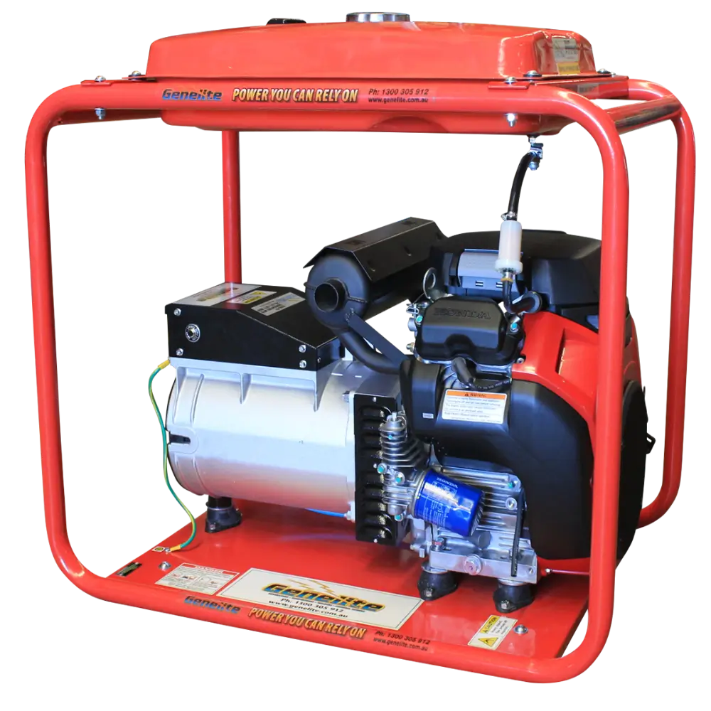 Honda GH14000E-LRT 14.5kVA Petrol Generator side on a transparent background