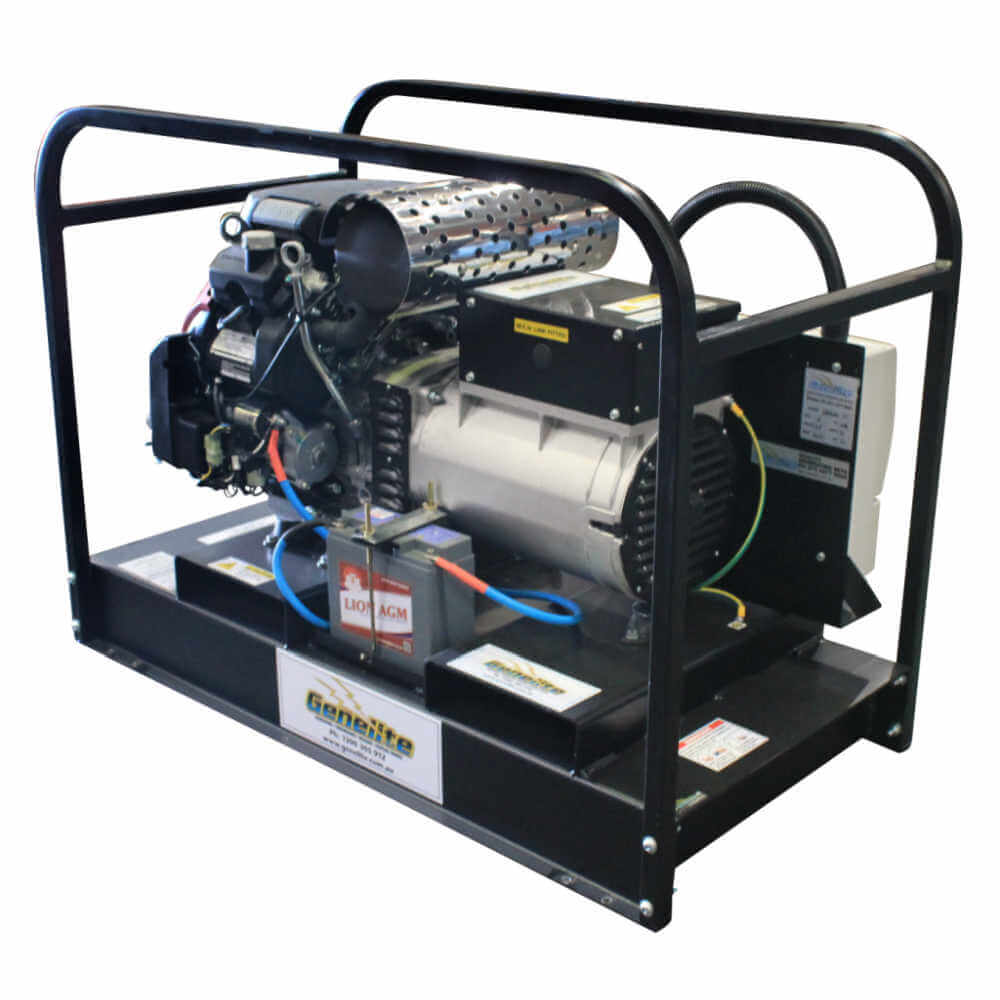 Honda GH16000E 16kVA FBT Petrol Generator Angled to the Right on a white background
